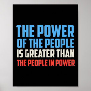 Der Power des Volkes ist größer als der des Volkes Poster