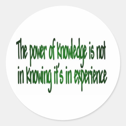 Der Power des Wissens Runder Aufkleber (Vorderseite)