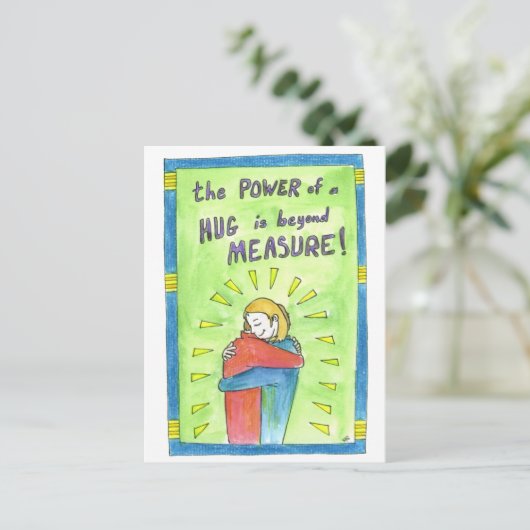 Der Power einer Umarmung Postkarte (Stehend Vorderseite)