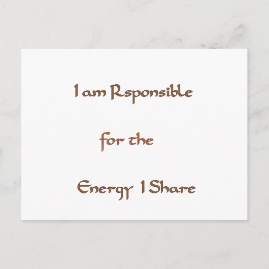 Der Power im Inneren: Energie ist wichtig Postkarte (Vorderseite)