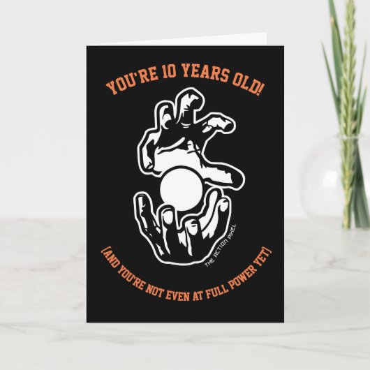 Der Power innerhalb der Geburtstagskarte Karte (Vorderseite)