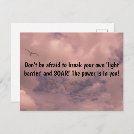 Der Power ist in Ihrer Coolen Motivierend Zitatpre Postkarte (Vorne/Hinten)