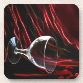 Der Power Rot schlug das Weinglas nieder Getränkeuntersetzer