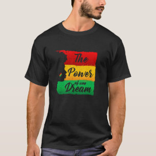 Der Power von 1 Dream Black History Month Red Gold T-Shirt