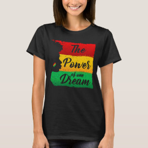 Der Power von 1 Dream Black History Month Red Gold T-Shirt