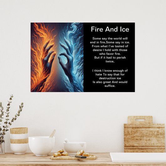 Der Power von Feuer und Eis Poster (Küche)