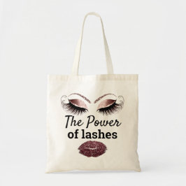 Der Power von Lashes macht die Girly-Rose Motivier Tragetasche