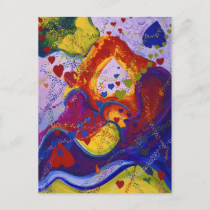 Der Power von Liebe, Untergrund, Herz, Abstrakt Postkarte