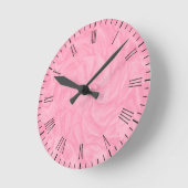 Der Power von Pink Runde Wanduhr (Winkel)