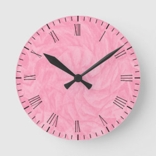 Der Power von Pink Runde Wanduhr