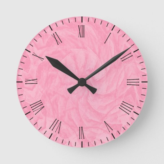 Der Power von Pink Runde Wanduhr (Vorderseite)