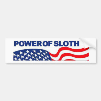 Der Power von Sloth Autoaufkleber