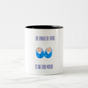 Der Power von Twins Zweifarbige Tasse