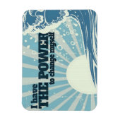 "Der Power zu ändern" Motivation Affirmation Flexi Magnet (Vertikal)