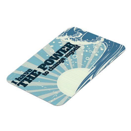"Der Power zu ändern" Motivation Affirmation Flexi Magnet (Linke Seite)