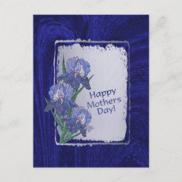 Der prächtige Iris-Blüten-Muttertag wünscht sich Postkarte