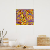 Der präkolumbianische Gott der Vögel Poster (Küche)