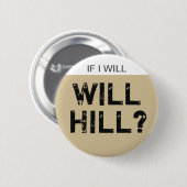 Der Präsident der Wahl 2016 wird schwarz auf Hill Button (Vorne & Hinten)