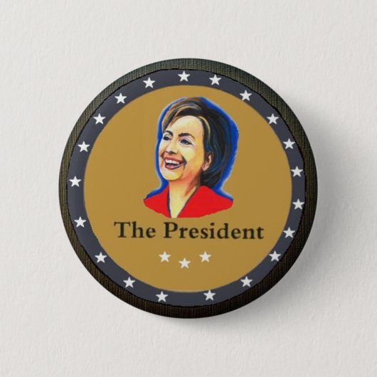 Der Präsident: Hillary Clinton Button (Vorderseite)