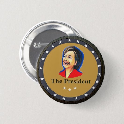 Der Präsident: Hillary Clinton Button (Vorne & Hinten)