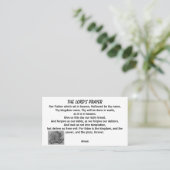 DER PRAYER DES HERRN MATTHEW 6:9 VISITENKARTE (Stehend Vorderseite)