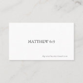 DER PRAYER DES HERRN MATTHEW 6:9 VISITENKARTE (Rückseite)