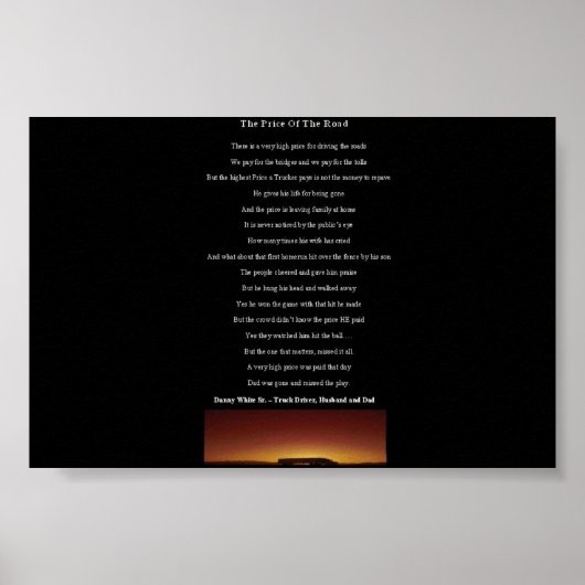 Der Preis der Straße Poster (Vorne)