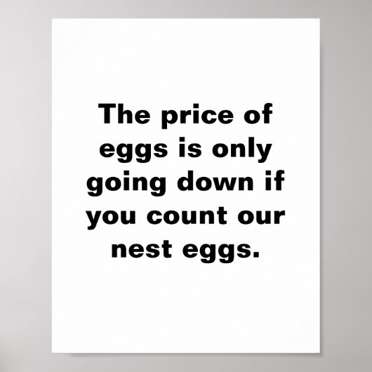 Der Preis für Eier und Nesteier Poster (Vorne)