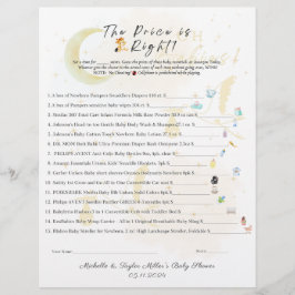 Der Preis ist das richtige Baby Duschspiel, es sin