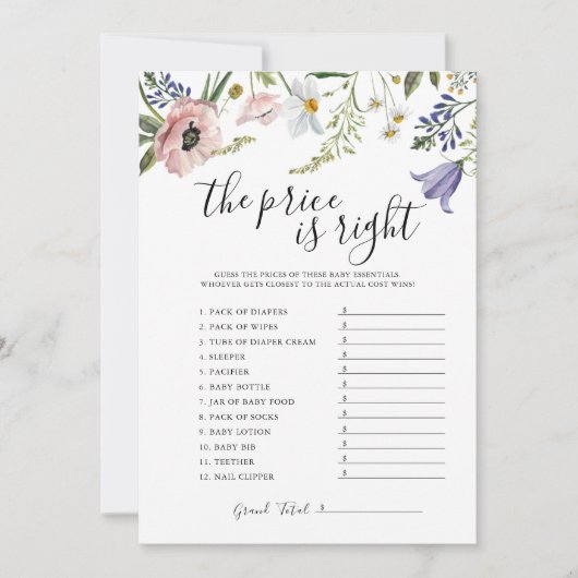 Der Preis ist die richtige Kinderspielkarte Einladung (Vorderseite)