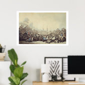 Der Preiskampf 1787 (Stift, Tinte und W/c über Gra Poster (Heimbüro)
