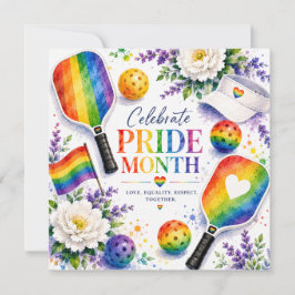 Der Pride Pickleball Regenbogen thematisiert Einladung