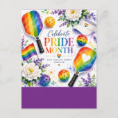 Der Pride Pickleball Regenbogen thematisiert Postkarte (Vorderseite)