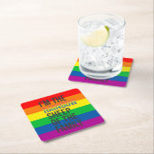 Der Pride Rainbow-LGBTQ Rechteckiger Pappuntersetzer (Vor Ort)