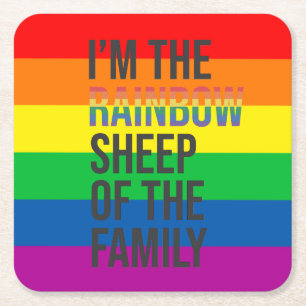 Der Pride Rainbow-LGBTQ Rechteckiger Pappuntersetzer