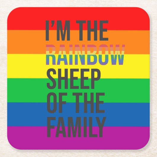 Der Pride Rainbow-LGBTQ Rechteckiger Pappuntersetzer (Vorderseite)