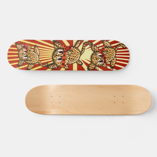 Der Pride Samurai Kittys der Leopard Skateboard (Horizontal)