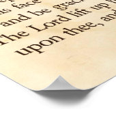 Der Priestersegen auf Hebräisch und Englisch Poster (Ecke)