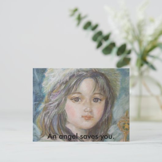 Der Prinz des Engels, Ein Engel rette dir. Postkarte (Stehend Vorderseite)