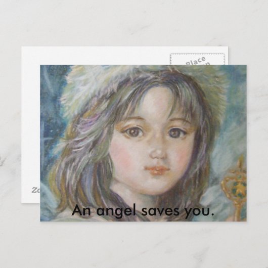 Der Prinz des Engels, Ein Engel rette dir. Postkarte (Vorne/Hinten)