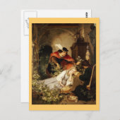 Der Prinz neigt zur schlafenden Schönheit Postkarte (Vorne/Hinten)
