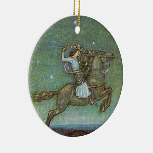Der Prinz Rides im Mondschein durch John Bauer Keramikornament (Rechts)