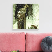 "Der Prinz und das Tomten" von John Bauer Leinwanddruck (Insitu (Wohnzimmer))