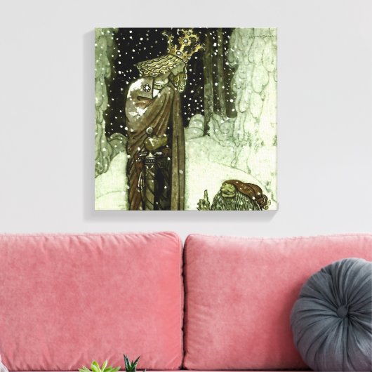 "Der Prinz und das Tomten" von John Bauer Leinwanddruck (Insitu (Wohnzimmer))