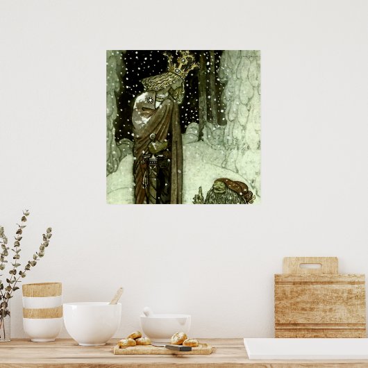 "Der Prinz und das Tomten" von John Bauer Poster (Küche)