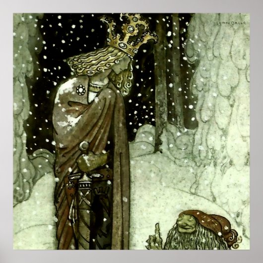 "Der Prinz und das Tomten" von John Bauer Poster (Vorne)