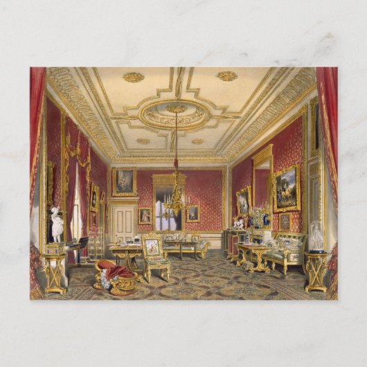 Der private Saal der Königin, das Schloss Windsor, Postkarte (Vorderseite)