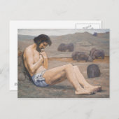Der Prodigale Sohn, c. 1879 (Leinöl) Postkarte (Vorne/Hinten)