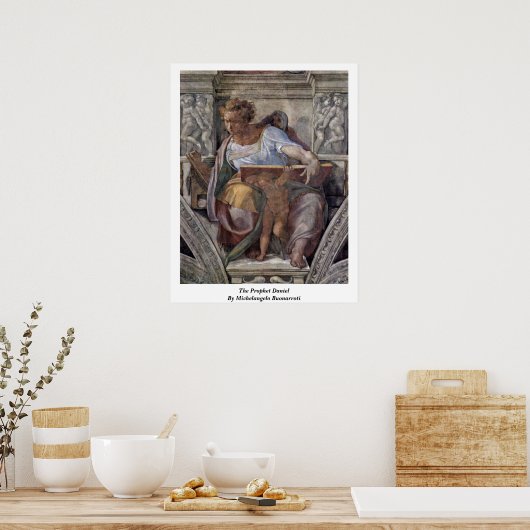Der Prophet Daniel von Michelangelo Buonarroti Poster (Küche)