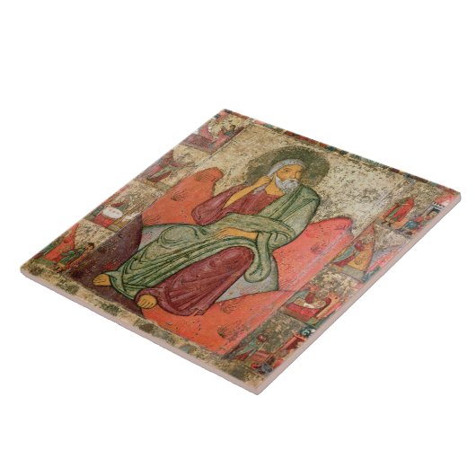 Der Prophet Elija, Pskov-Schule (Platte) Fliese (Seite)